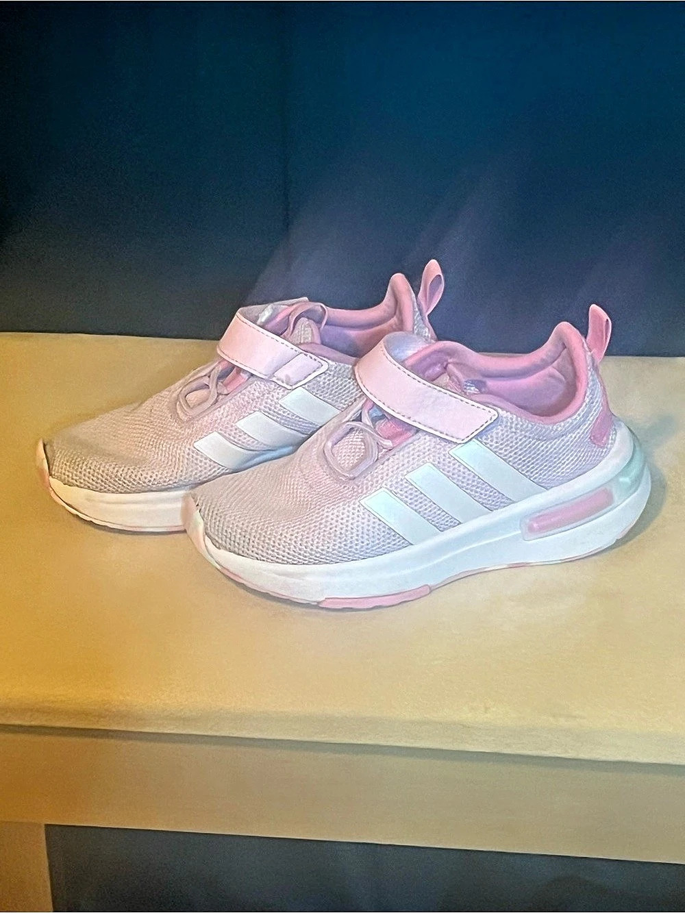adidas Kids Pink & White Sneakers